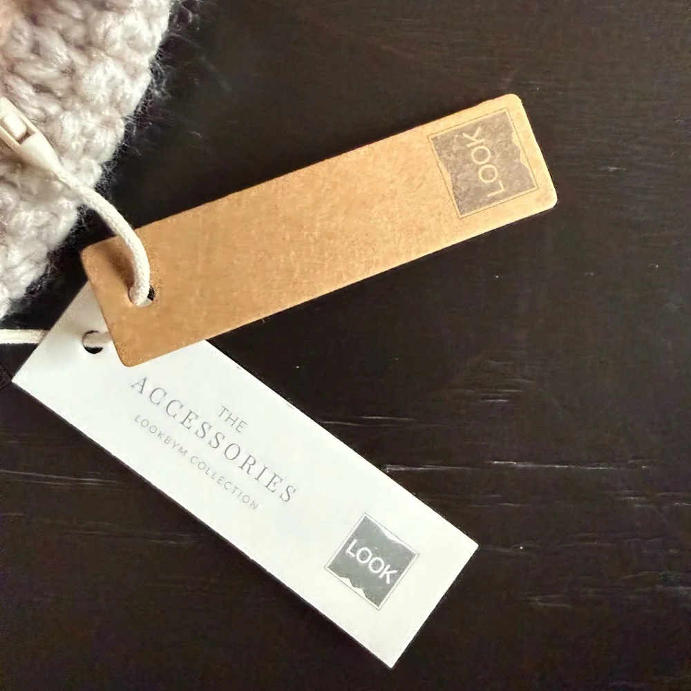 NWT Cozy Cream Knit Beanie and Face Cover Set